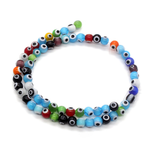 Cuentas de Ojo de Diablo para Pulseras, Accesorios de Cuentas Redondas, Accesorios de Joyería DIY, Cuentas Sueltas de Cristal con Forma de Flor Individual para Pulseras - Product Image 5