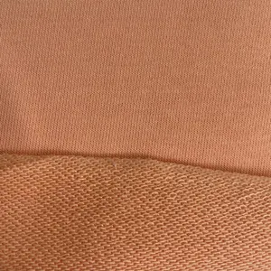 Fabric factories Heavy dyed 100% cotton knitted cloth brushed fleece fabric light weight french terry fabric