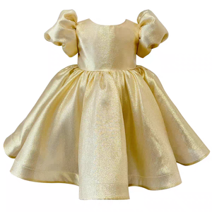 Robe de princesse unie avec nœud pour filles, nouvelle collection 2025, haut de gamme, pour <span class=keywords><strong>mariage</strong></span> et anniversaire d'un an - Product Image 4