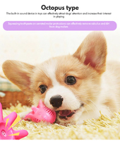 Jouets pour chiens personnalisés, écologiques, de qualité alimentaire, qui couinent, durables, interactifs, pour la stimulation, la mastication, l'entraînement et le nettoyage des dents, en TPR