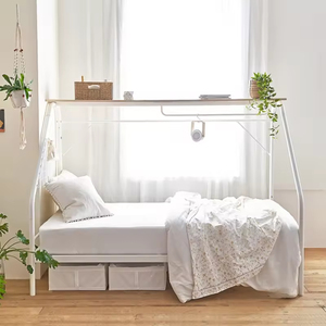 <span class=keywords><strong>Lit</strong></span> à baldaquin en métal blanc moderne, réglable et durable Addreen pour chambre d'enfant ou maison de jeu - Product Image 6