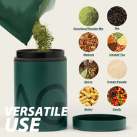 Emballage métallique écologique Pot à poudre Étanche Complément alimentaire Poudre de protéines Contenant en acier inoxydable