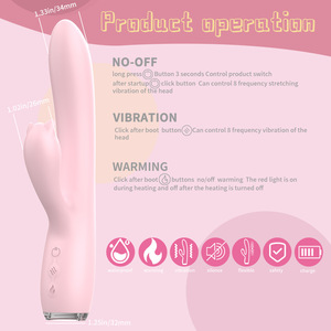 Schub weiches Silikon Sexspielzeug für Erwachsene Dildo vibrator mit Heiz funktion Strap-On für Kondom gebrauch - Product Image 6
