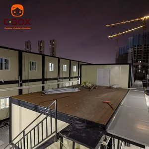 บ้านสำเร็จรูปเหล็กแบบโมดูลาร์ Cbox สำนักงานแบบแผงแซนวิช 2 ชั้น เป็นมิตรกับสิ่งแวดล้อม สร้างเร็ว ถอดประกอบได้ บ้านคอนเทนเนอร์ - Product Image 3