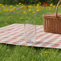 Verre à boire en verre transparent de 400 ml avec motif d'herbe gravé, style vintage, écologique pour la maison, le bar, le restaurant, le service de boissons