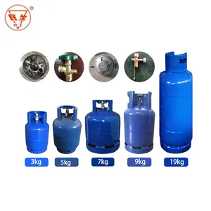 worldwide supply 3kg 5kg 7kg 9kg 19kg 48kg 45kg empty gas lpg cylinder with valve for commercial