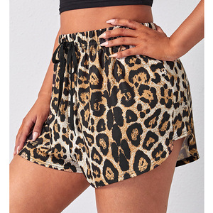 YiXin Großhandel Damen Shorts 2022 Leopard Printed Draw string Sommer Casual Plus Size Damen Shorts Damen Shorts - Product Image 5