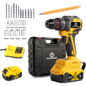 Taladro Recargable de Iones de Litio sin Escobillas de 21 V - Multifuncional, Adecuado para Uso Doméstico y Proyectos de Bricolaje - Product Image 6