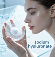 3KDA Sodium Hyaluronate Kelas Makanan, Bubuk HA Larut Air yang Digunakan dalam Minuman & Tablet Kesehatan Kulit & Mulut