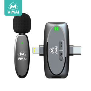 VIMI新しいV6 Lavalier 3-in-1 UHFワイヤレスマイクミニポータブルインタビューマイクタイプCコネクタ付き周波数<span class=keywords><strong>2</strong></span>.4GHz - Product Image 3