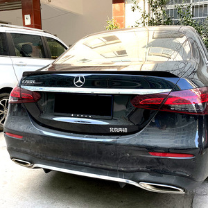 Mercedes-Benz E-Class W213 Rear Trunk <b>Wing</b> Spoiler Piano <b>Black</b> Carbon Fiber Texture ABS Aerodynamic Modification - Product Image 4