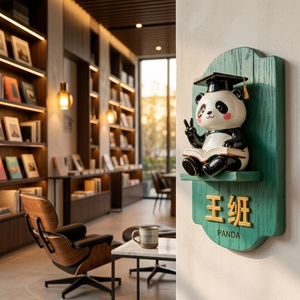 Linda Escultura de Panda 3D de Fibra de Vidrio para Colgar en la Pared, Letrero Decorativo de Panda para Graduación, Decoración para Aula, Escuela Primaria, Centro de Capacitación - Product Image 5