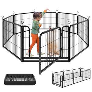 Meilleur intérieur métal chiot course clôture petit moyen grand chien intérieur extérieur isolation clôture personnalisable extérieur bouton parc pour animaux de compagnie - Product Image 1