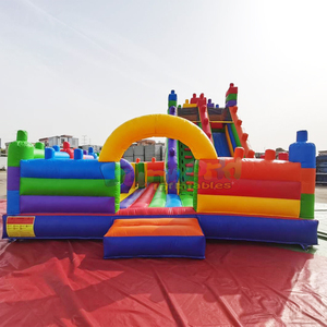 Castillo inflable comercial con bloques de construcción, combo de juegos inflables, parque infantil grande para niños - Product Image 1