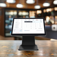 Terminal de point de vente tactile capacitif tout-en-un de 15,6 pouces et 11,6 pouces, système de point de vente à écran simple ou double avec processeur I3 I5