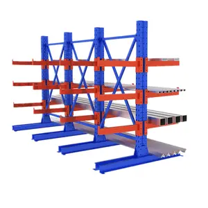 Industrial Pipe Shelves Single/double Side Arm Steel Warehouse Shelf Adjustable Storage Metal Heavy Duty Rack Cantilever Racking