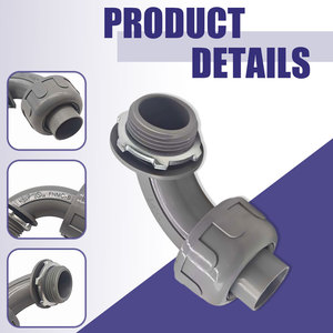 Raccord de Conduite Électrique Flexible en Nylon PVC de 1 Pouce NPT, Connecteur Liquide Étanche Non Métallique Robuste à 90 Degrés - Product Image 3