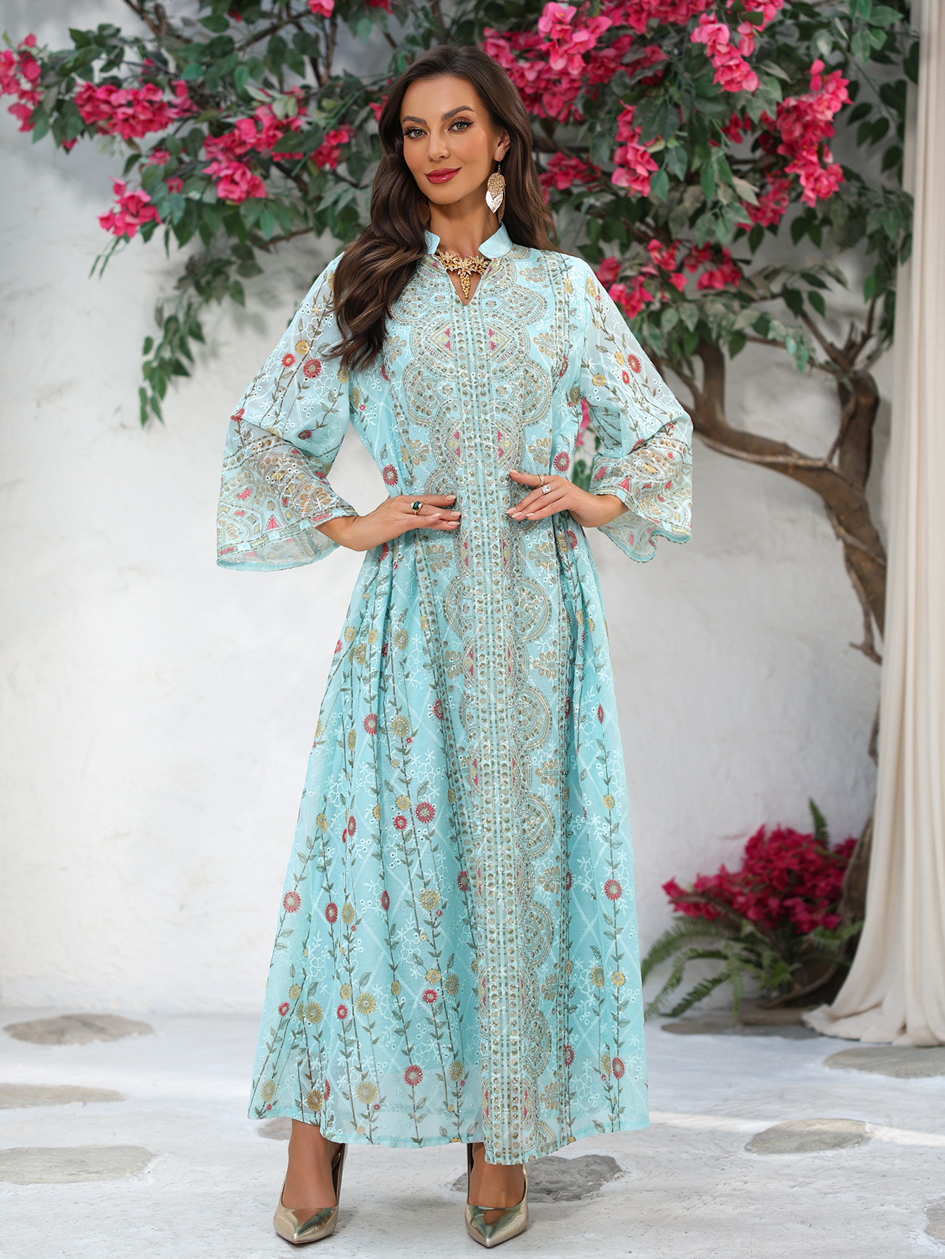 Munda Women's Silk Blue Straight Suit Semi-stitched Indian Pakistani Clothing Formal Lehenga Choli For Parties Munda Women's Silk Blue Straight Suit Semi-stitched Indian Pakistani Clothing Formal Lehenga Choli For Parties