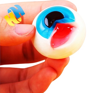 Hete Halloween Pop Oogbol Vorm <span class=keywords><strong>Gummy</strong></span> Sandwich Jelly Groothandel Multi-Shape <span class=keywords><strong>Gummy</strong></span> In Zak Verpakking Wax Candy