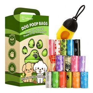 Rollos de Bolsas para Excremento de Mascotas al por Mayor, Bolsas Biodegradables de PE EPI Fáciles de Abrir para Perros - Product Image 1