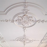 Plâtre mural décoratif, pour le plafond, le salon, couleur rose
