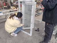 Fenêtre à battants en PVC avec vitrage isolant UPVC personnalisé, fenêtres à battants à double vitrage avec store intégré intégré