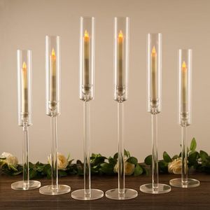 <strong>Candlestick</strong> <strong>Tall</strong> clear Plastic Candle Holder <strong>Candlestick</strong> 5 Arms 8 Arm Wedding Centerpiece Vase Acrylic Candelabra - Product Image 6