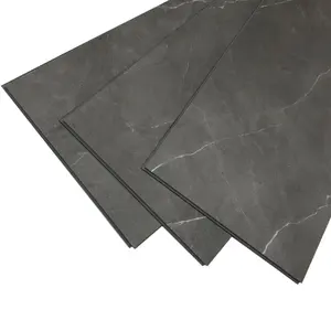 Revêtement de sol en vinyle imitation marbre, 30mm, 2020mm, 2030mm, marron foncé, installation sur sol de salle de bain, lvt