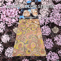 Série Couleurs Chaudes – Tissu Perlé Multicolore 3mm avec Broderie de Paillettes pour Robes de Mariée, Robes de Soirée, Cheongsams, Chaussures, Sacs et Chapeaux – 100% Coton