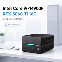 Mini PC de jeu IA Core i7/i9 14700F/14900F avec RTX 5060 8G/5060 Ti 16G, 96 Go DDR5, SSD NVMe 4.0 de 4 To, Windows 11 Pro, Station de travail IA