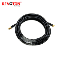 Cable Coaxial SMA Macho a SMA Hembra con Conector de Panel LMR200 para Antena WiFi, Router, Extensión Inalámbrica, 5 Metros