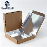 Boîte à pizza en aluminium personnalisée en gros, boîte à pizza en papier écologique jetable avec logo, prix d'usine pour la livraison
