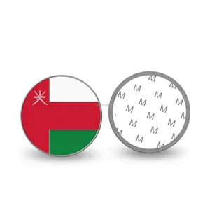 ओमान कोट के लिए हाथ ध्वज के साथ चिपकने वाला धातु लोगो मोबाइल स्टीकर निर्माता