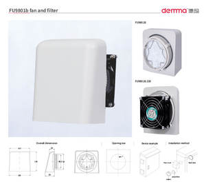 Ventilador de ventilación FU9801B IP54 con filtro de polvo y unidad de parrilla de ventilador - Product Image 4