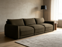 FERLY Modernes Modulares Sofa mit Kissen in Clean-Line-Design und Tiefsitz für das Wohnzimmer