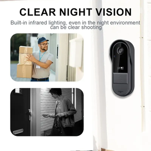 <span class=keywords><strong>Sonnette</strong></span> de porte intelligente avec caméra HD IPS de 4,3 pouces, vision nocturne, compatible avec l'application, vision nocturne, utilisation domestique, compatible USB et PC - Product Image 3
