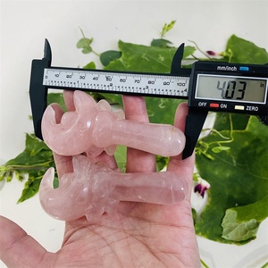 Varitas Mágicas Artesanales Talladas a Mano con Cristal de Cuarzo Rosa y <span class=keywords><strong>Luna</strong></span>, Venta al Por Mayor - Product Image 2