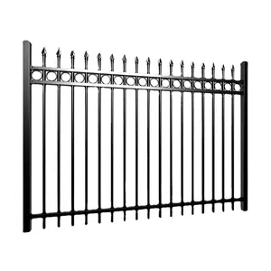 Picket Fence Metal Wrought Iron Fence Panels