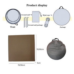 Tente d'extérieur en <span class=keywords><strong>toile</strong></span> et tissu Oxford entièrement automatique pour 1 à 3 personnes, structure d'une chambre à coucher, étanche à la pluie pour bateau <span class=keywords><strong>ou</strong></span> camping - Product Image 5