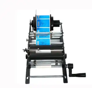 Paper Label Sticking Machine For Glass Wine Round Flat Bottle Packing Slitting Equiment