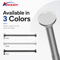 ARODDY – Tringles à rideaux robustes sans perçage de 32 mm, 120-290 cm, en acier au carbone, pour charges lourdes, de notre usine avec 20 ans d'expérience, vente en gros sur mesure