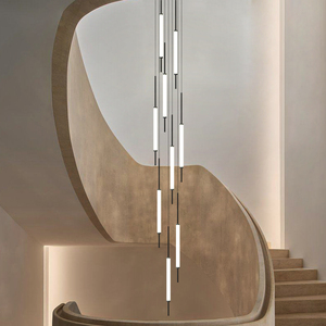 <span class=keywords><strong>Lampadario</strong></span> <span class=keywords><strong>a</strong></span> LED con soffitto <span class=keywords><strong>a</strong></span> soffitto <span class=keywords><strong>nero</strong></span> moderno di lusso da soggiorno con illuminazione <span class=keywords><strong>a</strong></span> <span class=keywords><strong>sospensione</strong></span> in acrilico lampadari per scale - Product Image 3