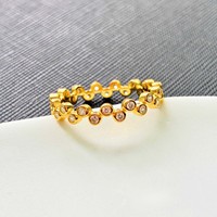 Bijoux de luxe pour femmes, anneaux en argent sterling 925 avec zircone cubique 5A, micro-pavé de zircon glacé, serti en bélière, déclaration élégante, cadeau délicat