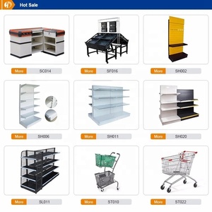 En gros Magasin De Détail Affichage Gondole En Métal Double côté Combiné Supermarché Étagères avec Dos En Filet - Product Image 5