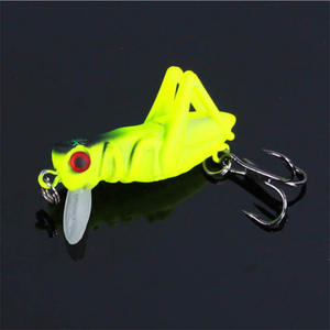 Señuelo de pececillo de pesca 3g 4cm, simulación de grillo con gancho triple, cebo duro Artificial, Crankbaits - Product Image 5
