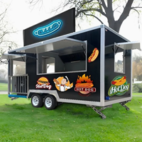Offre Spéciale Rapport Qualité-Prix : Remorque de Restauration Mobile Grande Capacité avec Plateforme Carrée, pour Food Truck, Kiosque, Cafés et Salons de Thé