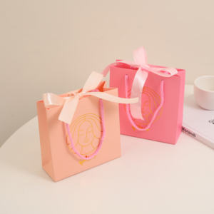 Custom Printed Rose Gold Luxury Shopping Gift Paper Bag Packaging <b>Wedding</b> Jewelry Clothing Bags with Your Own logo - Product Image 5