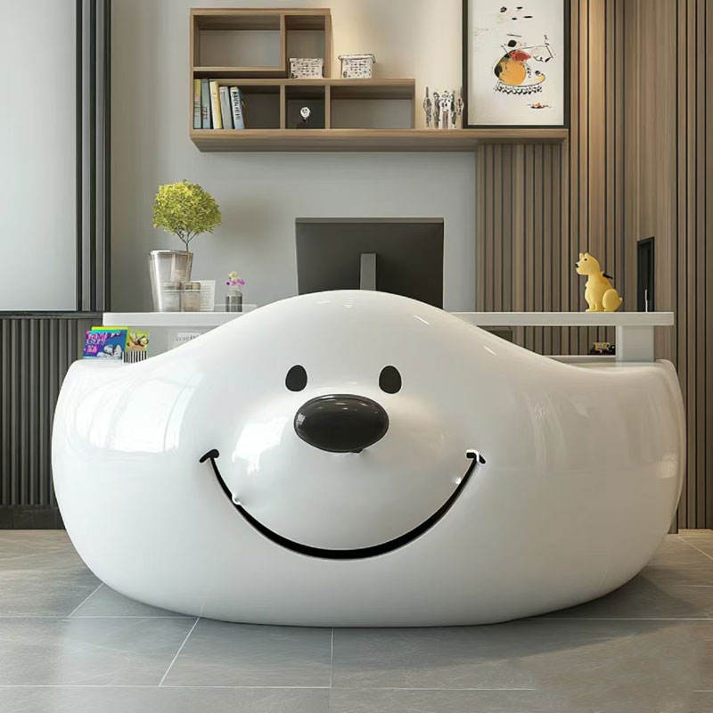 Bureau d'accueil blanc 3