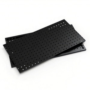 Pengatur Pegboard game terpasang di dinding-logam dengan kait/rak, hitam putih merah, penyimpanan kontrol dinding untuk ruang game - Product Image 6