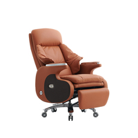 Vente en gros Nouveau design Chaises de bureau en cuir pour directeur exécutif Chaises de bureau pivotantes ergonomiques de luxe EMF